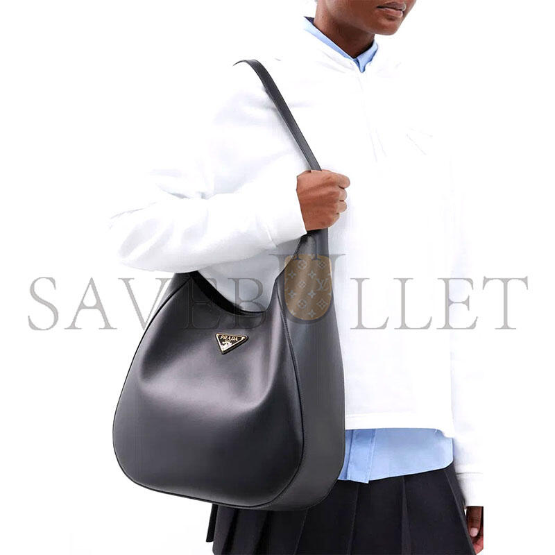 PRADA CITY MEDIUM LEATHER SHOULDER BAG IN BLACK 1BC181 (40*30*9cm) 